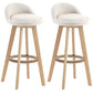 Contemporary Rubberwood Home Stool Footrest Upholstered Bar Stools