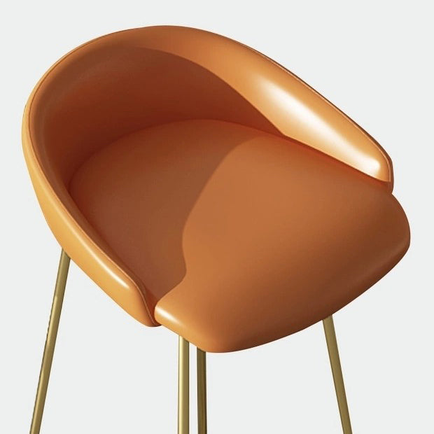 Faux lederen armloze tegenriem industriële low -back barkruk