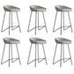 Faux Leder Armless Counterhocker Industrial Low Back Bar Stool