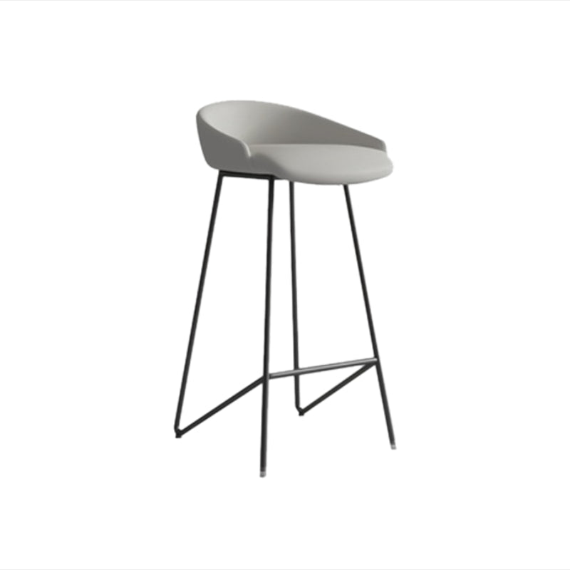 Faux lederen armloze tegenriem industriële low -back barkruk