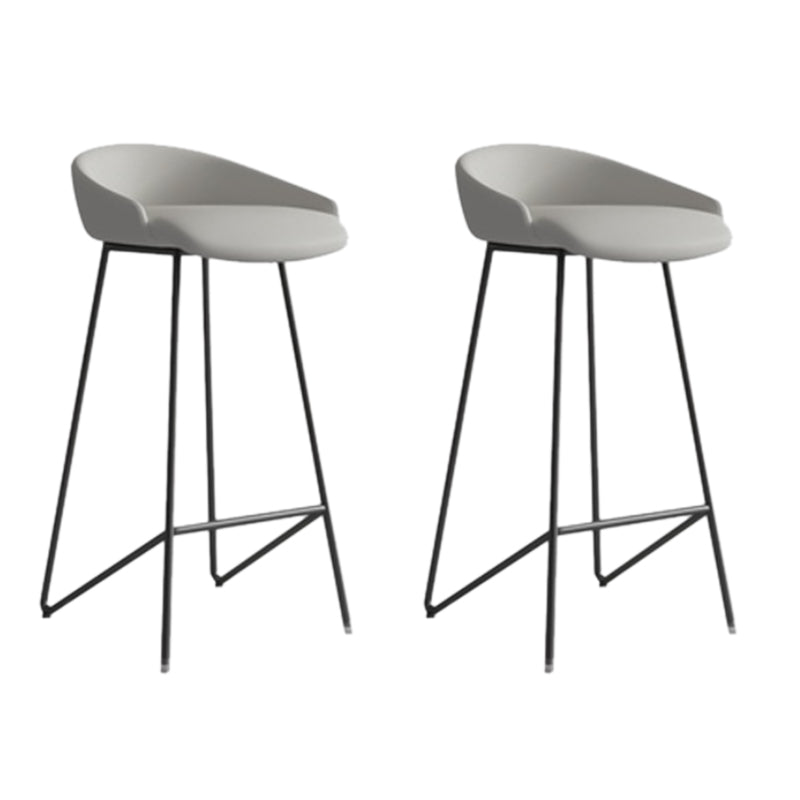 Taburete de mostrador sin brazo de cuero sintético taburete de barra de espalda industrial