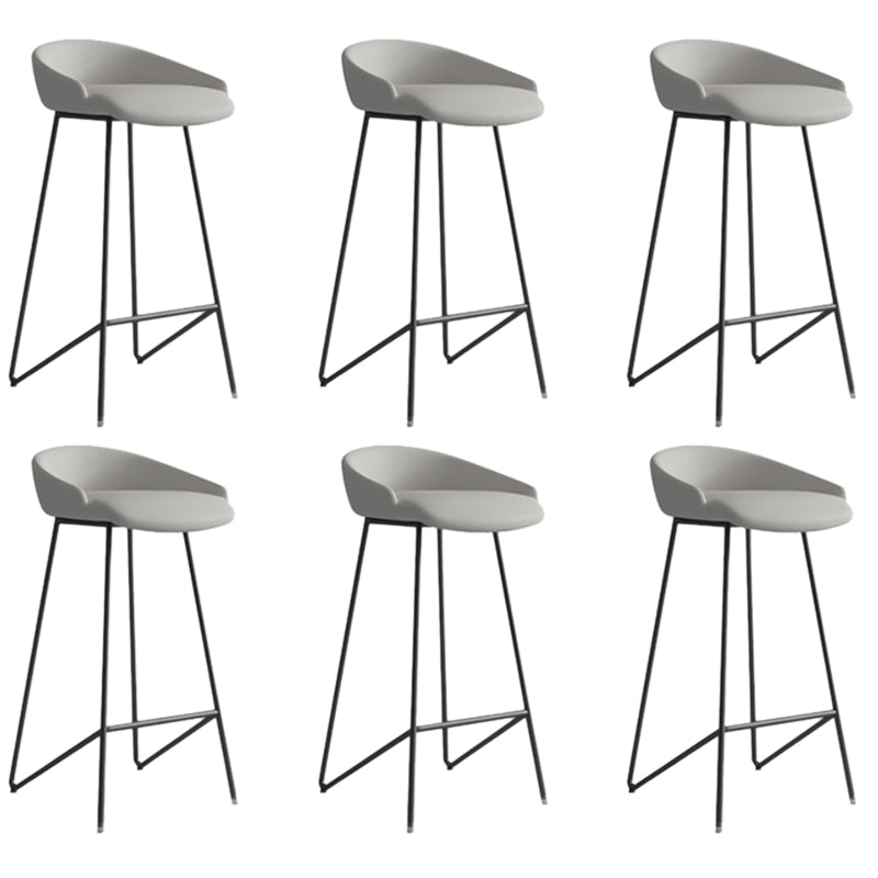 Faux Leder Armless Counterhocker Industrial Low Back Bar Stool
