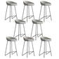 Faux Leather Armless Counter Stool Industrial Low Back Bar Stool