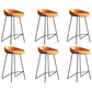 Faux Leather Armless Counter Stool Industrial Low Back Bar Stool