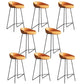 Faux Leder Armless Counterhocker Industrial Low Back Bar Stool