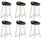 Faux Leather Armless Counter Stool Industrial Low Back Bar Stool