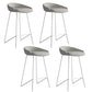 Faux Leather Armless Counter Stool Industrial Low Back Bar Stool