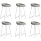 Faux Leather Armless Counter Stool Industrial Low Back Bar Stool