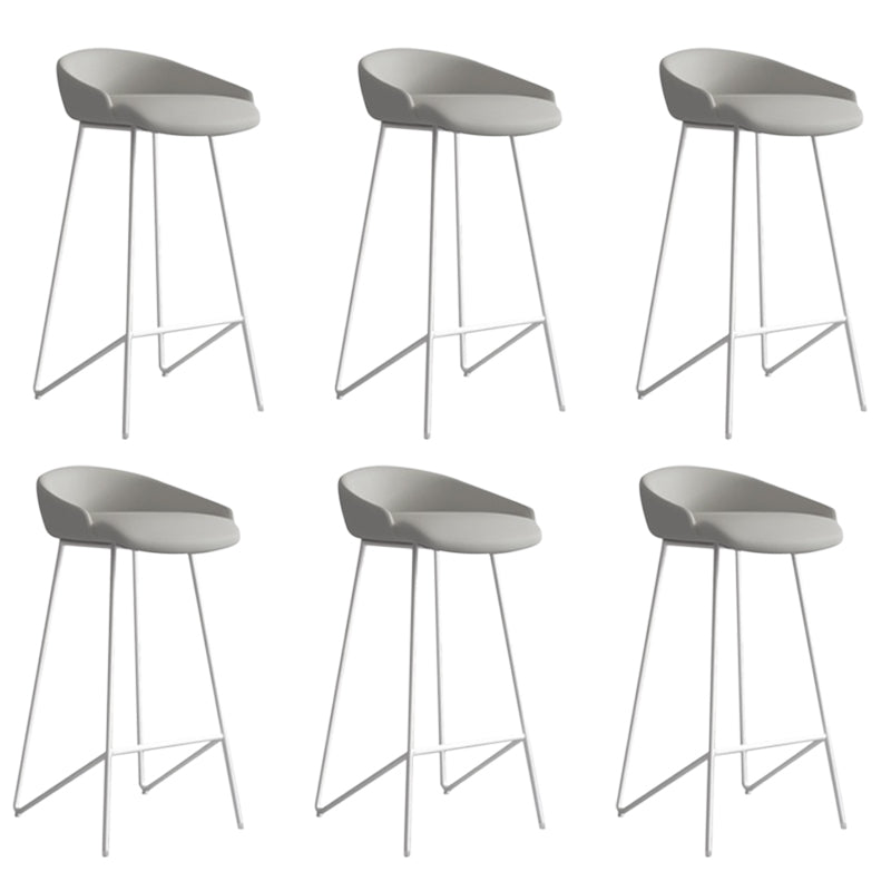 Faux lederen armloze tegenriem industriële low -back barkruk