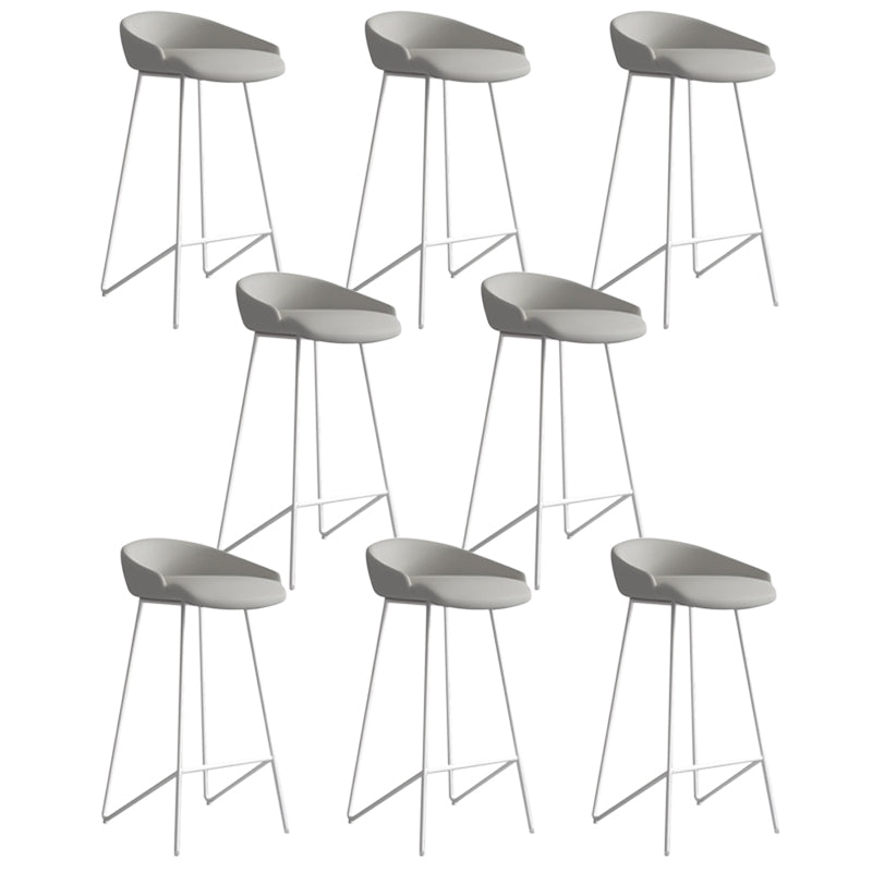 Taburete de mostrador sin brazo de cuero sintético taburete de barra de espalda industrial