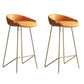 Faux Leather Armless Counter Stool Industrial Low Back Bar Stool