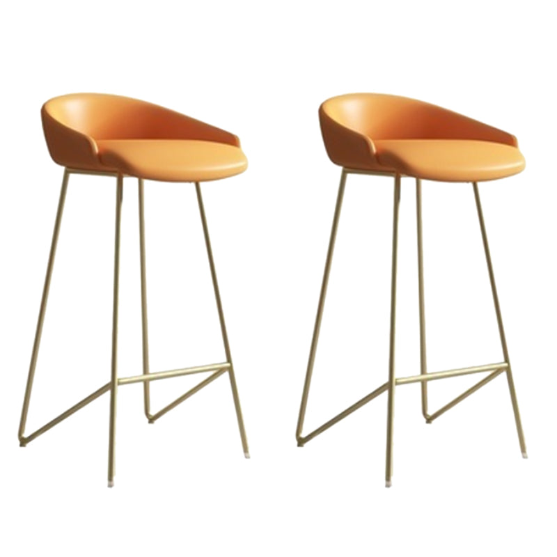 Taburete de mostrador sin brazo de cuero sintético taburete de barra de espalda industrial