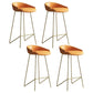 Faux Leather Armless Counter Stool Industrial Low Back Bar Stool