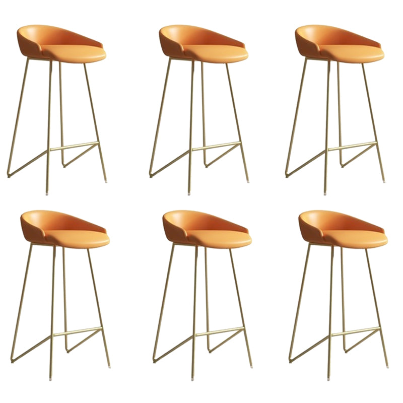 Taburete de mostrador sin brazo de cuero sintético taburete de barra de espalda industrial