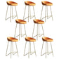 Faux Leather Armless Counter Stool Industrial Low Back Bar Stool
