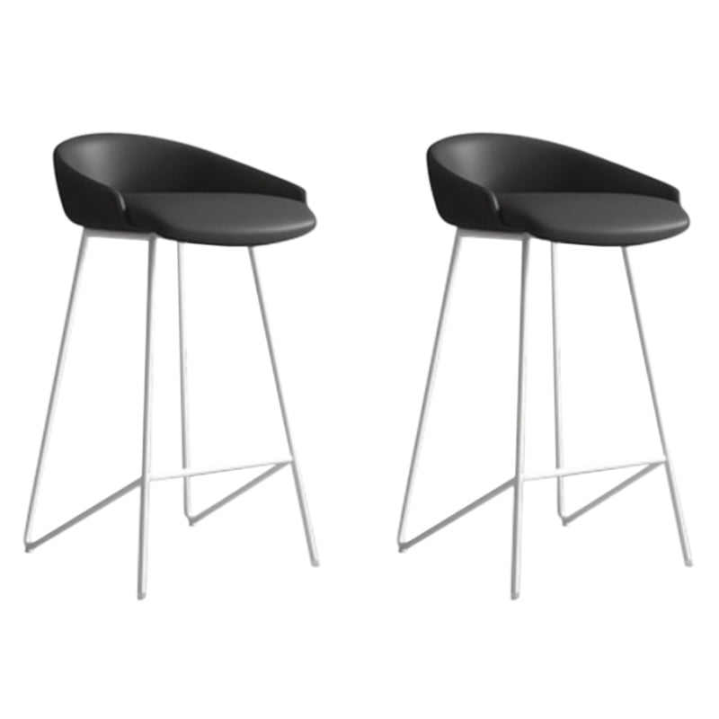 Faux Leder Armless Counterhocker Industrial Low Back Bar Stool