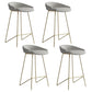 Faux Leather Armless Counter Stool Industrial Low Back Bar Stool