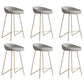 Faux Leder Armless Counterhocker Industrial Low Back Bar Stool