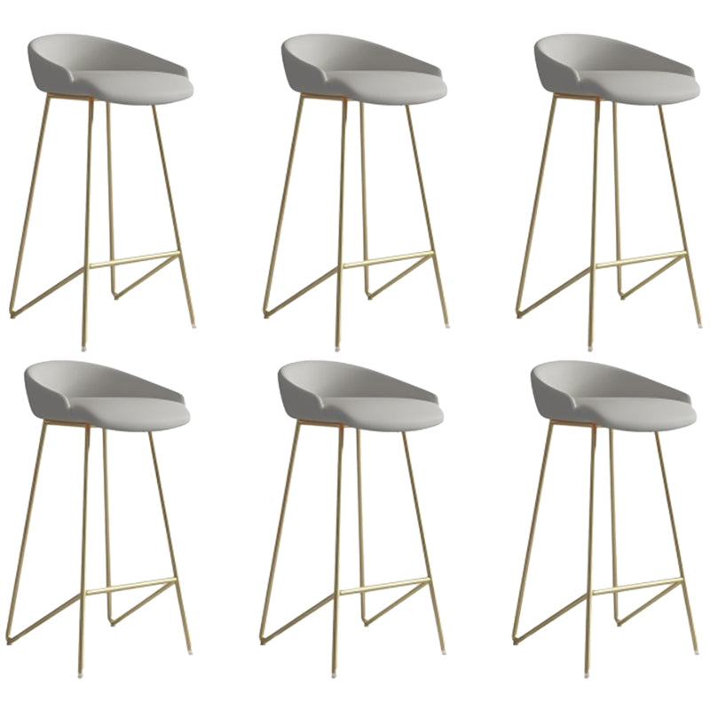 Taburete de mostrador sin brazo de cuero sintético taburete de barra de espalda industrial