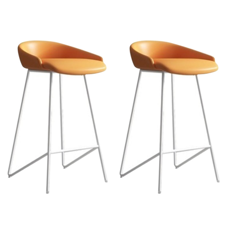 Taburete de mostrador sin brazo de cuero sintético taburete de barra de espalda industrial