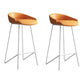 Faux Leather Armless Counter Stool Industrial Low Back Bar Stool
