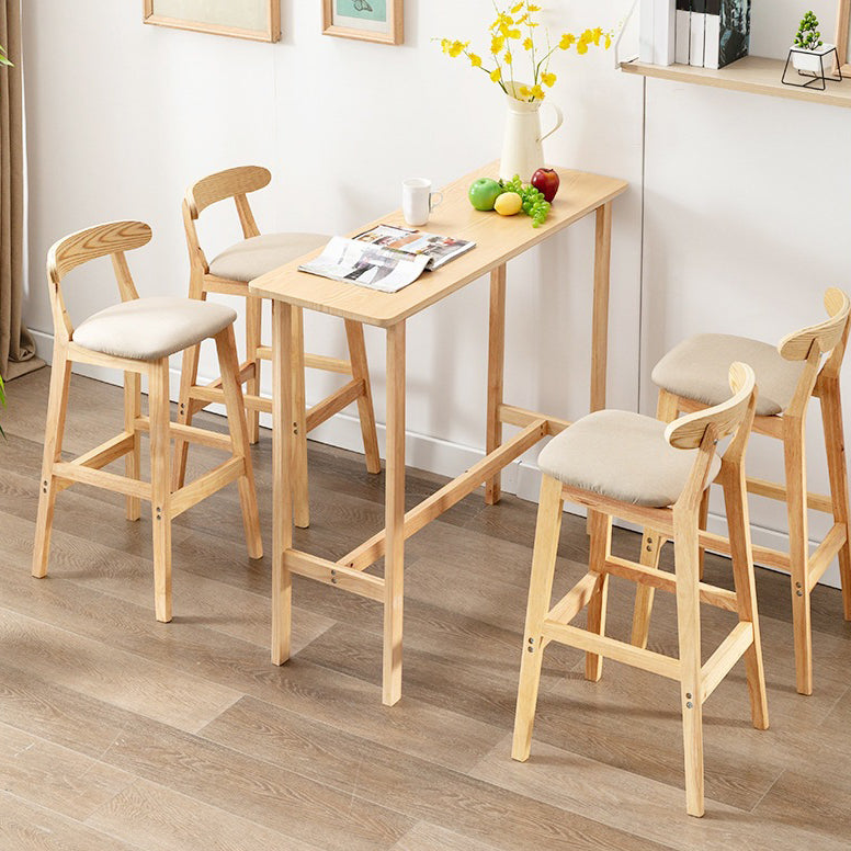 Modern Milk Tea Shop  Footrest Stool Matte Finish Upholstered Bar Stools