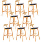 Modern Milk Tea Shop  Footrest Stool Matte Finish Upholstered Bar Stools