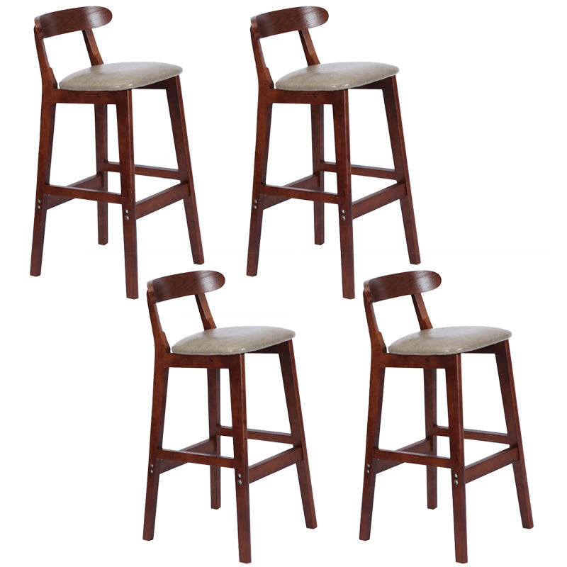 Modern Milk Tea Shop  Footrest Stool Matte Finish Upholstered Bar Stools