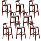 Modern Milk Tea Shop  Footrest Stool Matte Finish Upholstered Bar Stools
