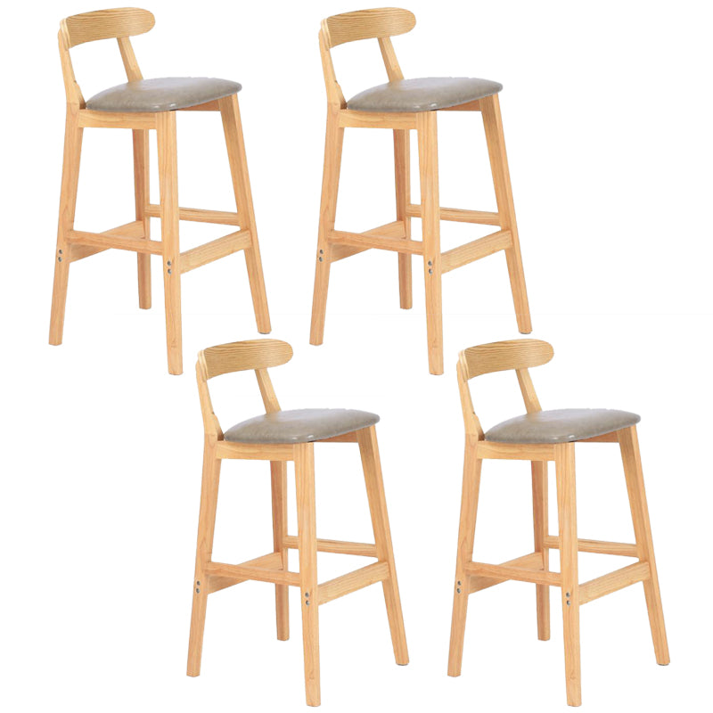 Modern Milk Tea Shop  Footrest Stool Matte Finish Upholstered Bar Stools
