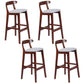 Modern Milk Tea Shop  Footrest Stool Matte Finish Upholstered Bar Stools