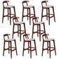 Modern Milk Tea Shop  Footrest Stool Matte Finish Upholstered Bar Stools