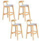Modern Milk Tea Shop  Footrest Stool Matte Finish Upholstered Bar Stools