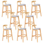 Modern Milk Tea Shop  Footrest Stool Matte Finish Upholstered Bar Stools