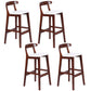 Modern Milk Tea Shop  Footrest Stool Matte Finish Upholstered Bar Stools