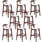 Modern Milk Tea Shop  Footrest Stool Matte Finish Upholstered Bar Stools