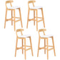 Modern Milk Tea Shop  Footrest Stool Matte Finish Upholstered Bar Stools