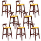 Modern Milk Tea Shop  Footrest Stool Matte Finish Upholstered Bar Stools