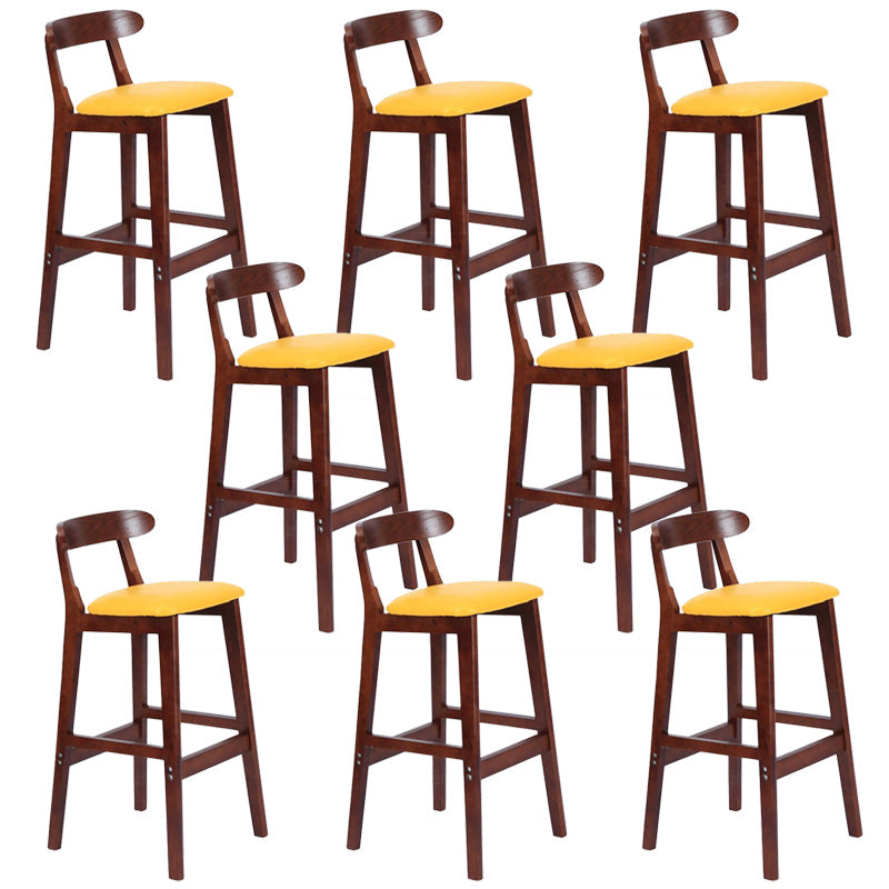 Modern Milk Tea Shop  Footrest Stool Matte Finish Upholstered Bar Stools