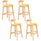 Modern Milk Tea Shop  Footrest Stool Matte Finish Upholstered Bar Stools