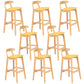 Modern Milk Tea Shop  Footrest Stool Matte Finish Upholstered Bar Stools