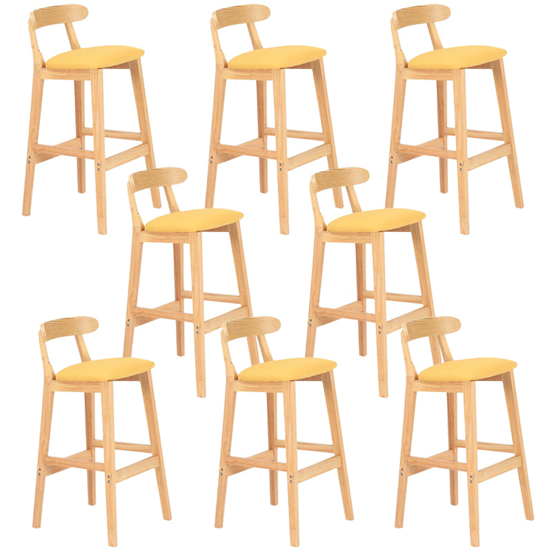 Modern Milk Tea Shop  Footrest Stool Matte Finish Upholstered Bar Stools