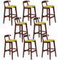 Modern Milk Tea Shop  Footrest Stool Matte Finish Upholstered Bar Stools