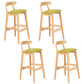 Modern Milk Tea Shop  Footrest Stool Matte Finish Upholstered Bar Stools