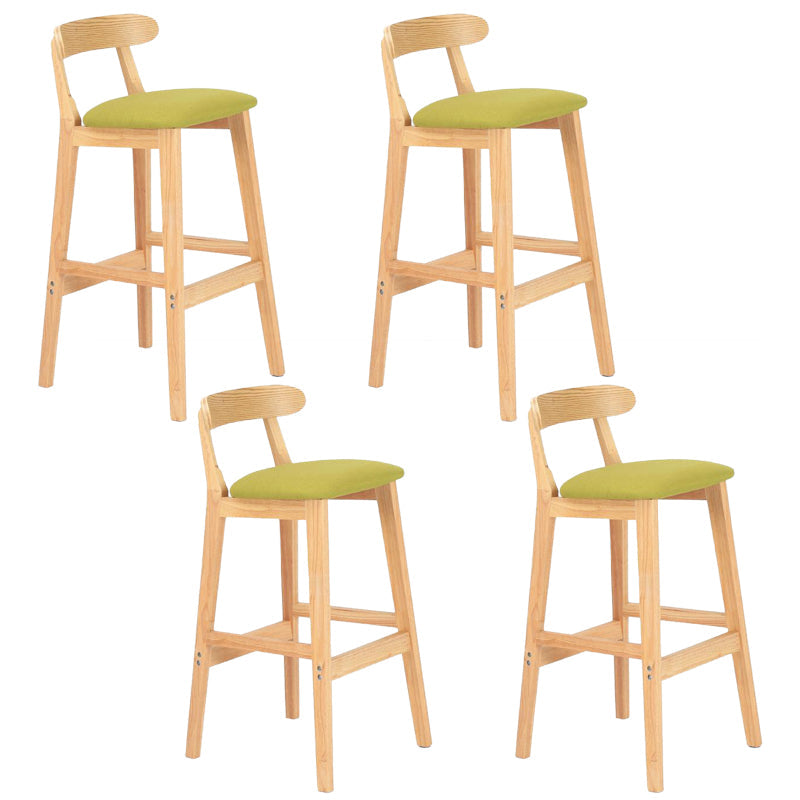 Modern Milk Tea Shop  Footrest Stool Matte Finish Upholstered Bar Stools