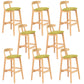 Modern Milk Tea Shop  Footrest Stool Matte Finish Upholstered Bar Stools