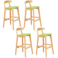 Modern Milk Tea Shop  Footrest Stool Matte Finish Upholstered Bar Stools