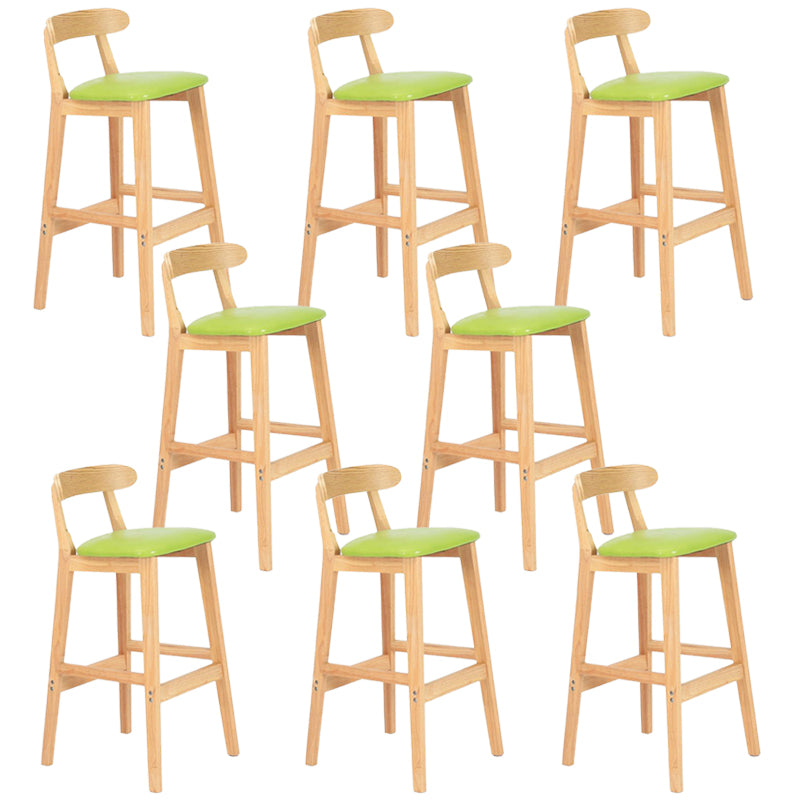 Modern Milk Tea Shop  Footrest Stool Matte Finish Upholstered Bar Stools