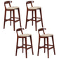 Modern Milk Tea Shop  Footrest Stool Matte Finish Upholstered Bar Stools