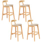 Modern Milk Tea Shop  Footrest Stool Matte Finish Upholstered Bar Stools